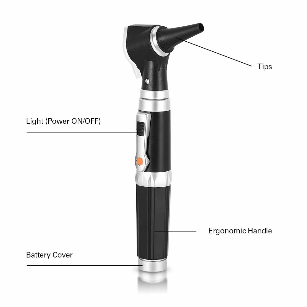 Mini otoscopio, Bysameyee Ingrandimento Otoscopio diagnostico con illuminazione a LED diretta, strumento per l'orecchio sano per i medici Infermieri Adulti Bambini Baby Elder Animali