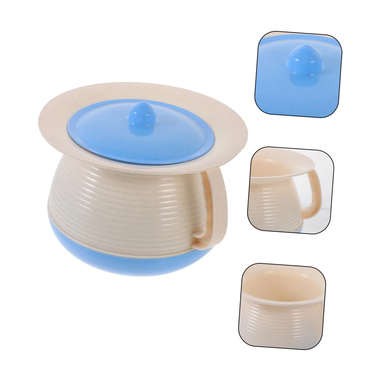 VICASKY Vaso da notte unisex portatile con coperchio, per adulti e adatto per casa e in viaggio, materiale durevole, facile da pulire, anziani