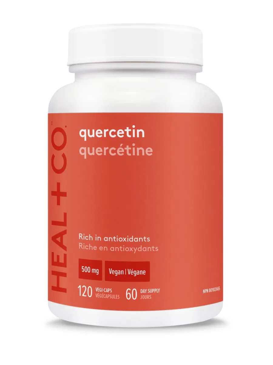 HEAL + CO. Quercetin Supplement | High Potency, 1000mg per serving | Antioxidant | 120 x 500 mg Capsules
