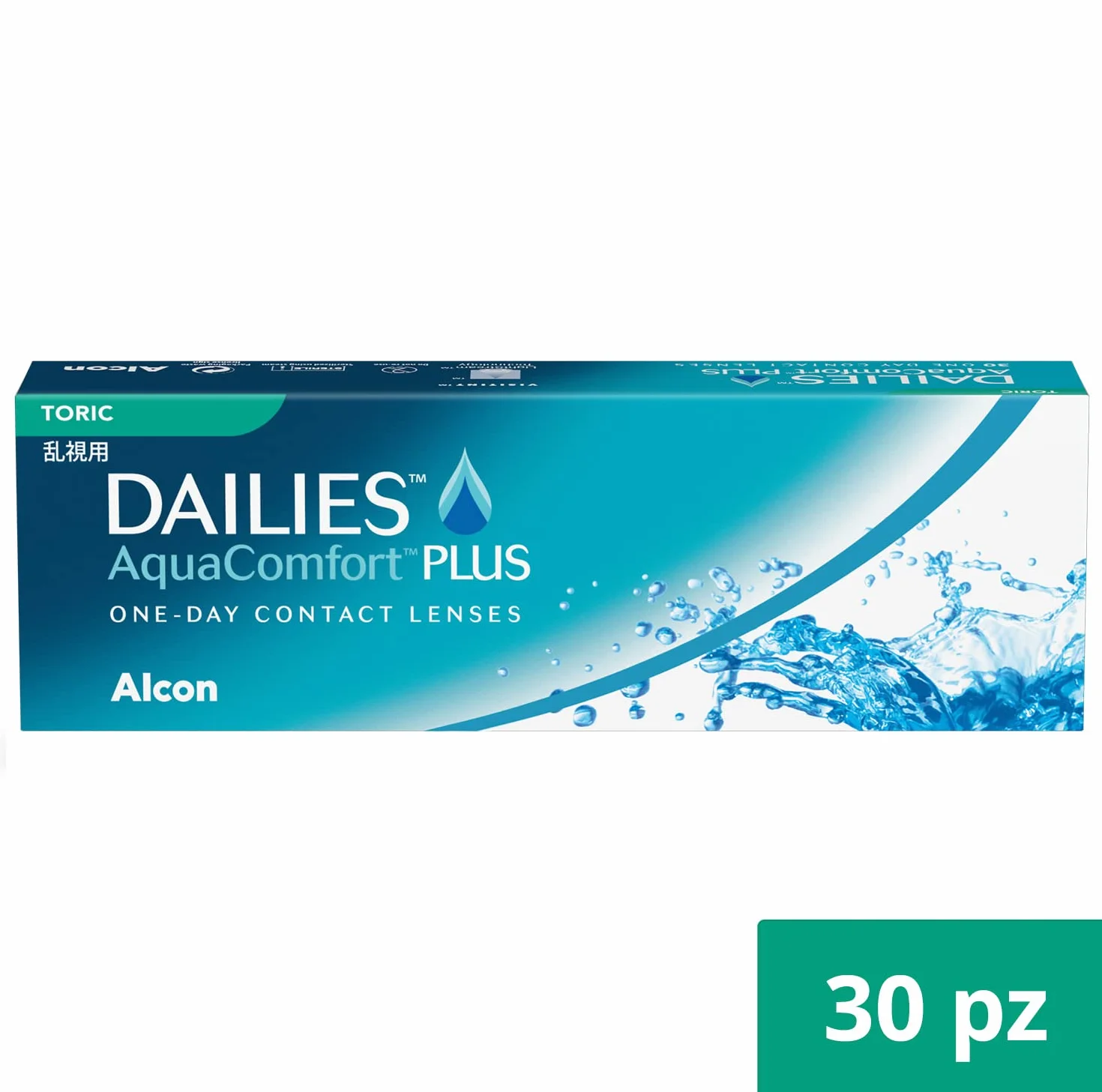 Dailies AquaComfort Plus Toric lenti a contatto giornaliere | 30 lenti | BC 8.8 mm | DIA 14.4 mm | CYL -00.75 | asse 90 | -01.25 diottrie
