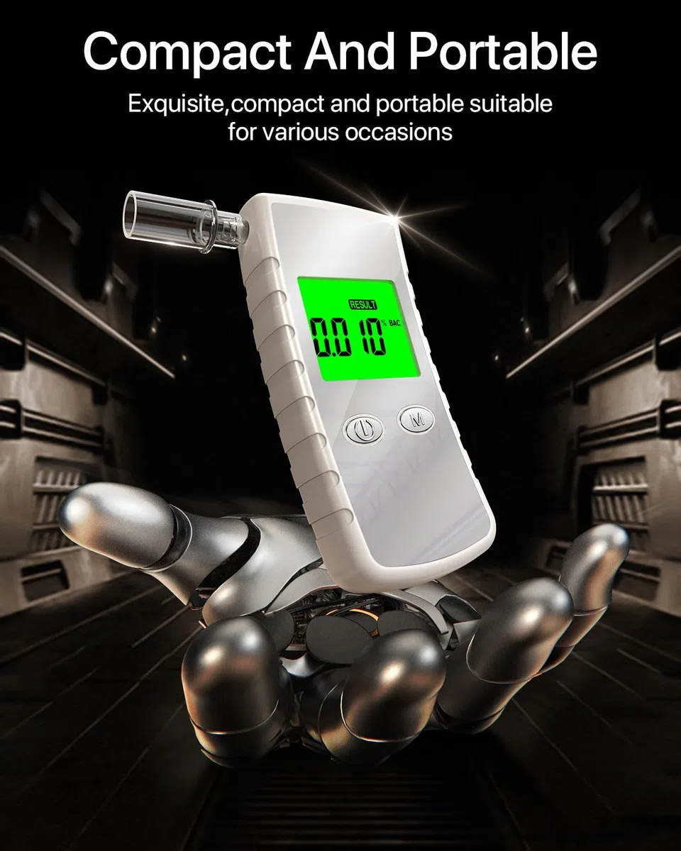 2025 Etilometro Portatile Certificato, Alcol Test con Display Digitale LCD, Etilometro Portatile per Uso Domestico, Etilometro Professionale con 10 Alkoholmessgerät (1)