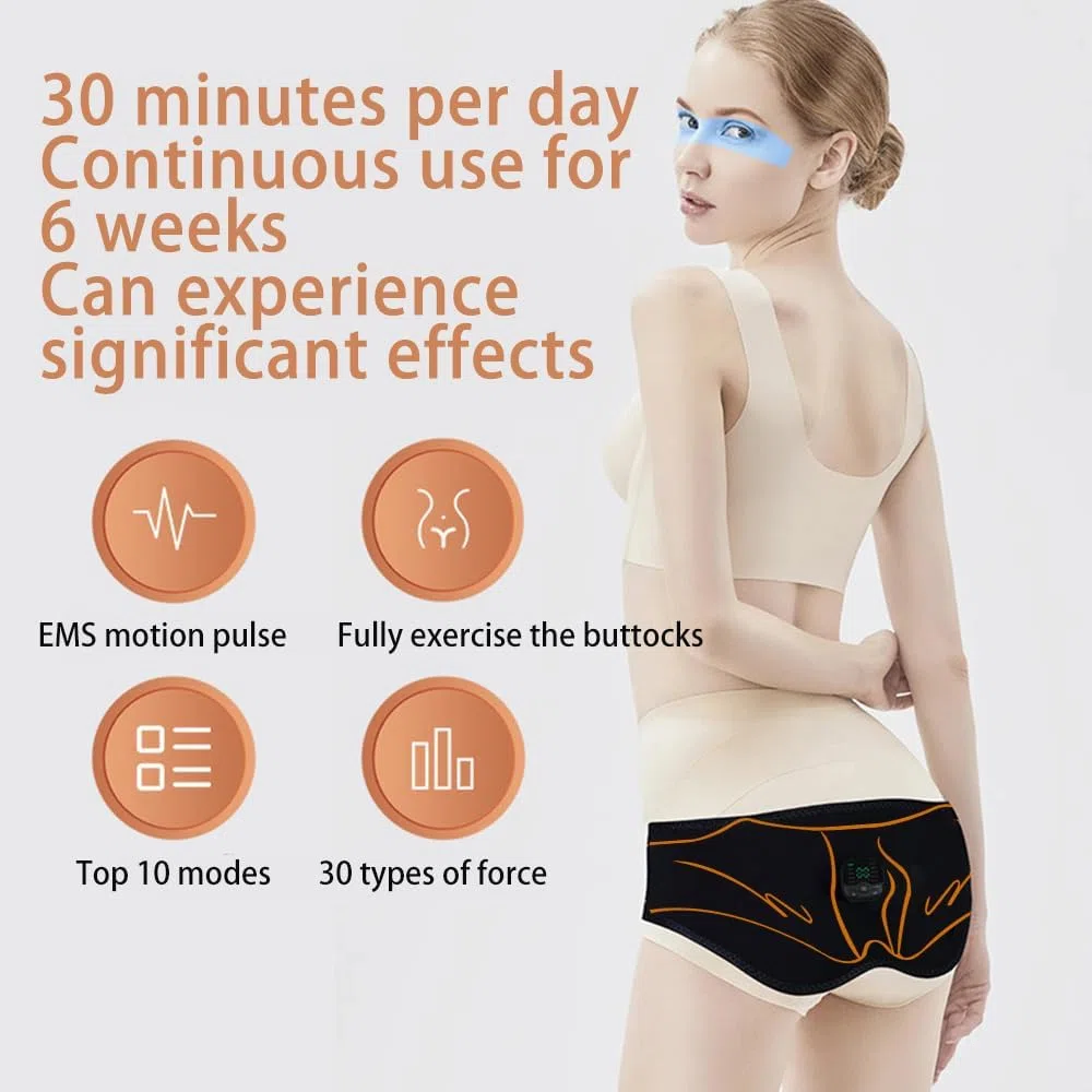 Elettrostimolatore Muscolare Stimolatore, EMS Glute Trainer Elettrostimolatore mirato per Muscoli Glutei Potenziamento Muscolare Trainer per i Fianchi Unisex