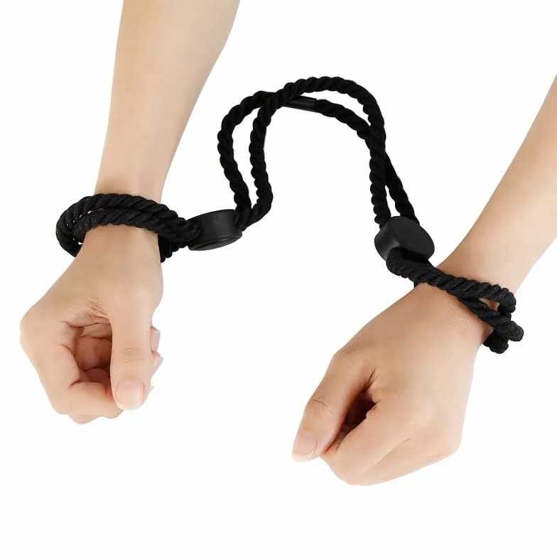 Corda Tessuta A Mano Multifunzionale Nera, Facile da Legare E Regolare, Adatta alle Coppie con Vari Scopi Regalo